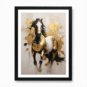 Gold Horse 3 Art Print