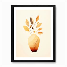 Autumn Leaves In A Vase Art Print