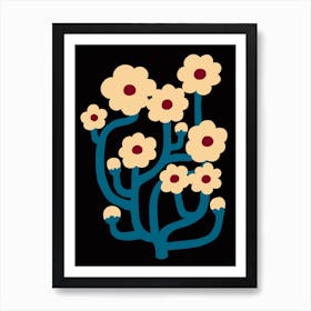 Little Retro Flowers Art Print