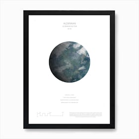 Star Wars Planet Poster - Alderaan Art Print