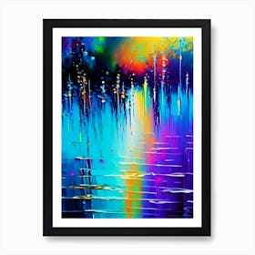 Water Sprites Waterscape Bright Abstract 1 Art Print