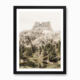 Mountain Peak Forest Art Print