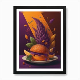 Burger Illustration 1 Art Print