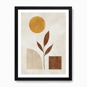 Tree And A Sun Art Print