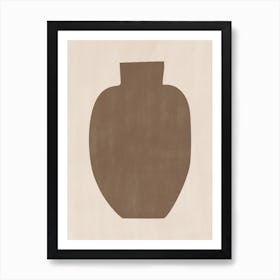Abstract Brown Vase Art Print