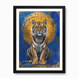 Tiger In The Moonlight Art Print