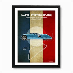 Lm Racing Bugatti Tank Art Print