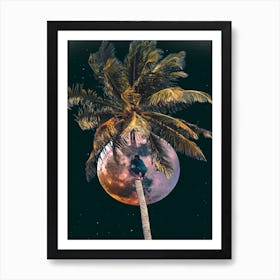 Palm Tree In Space Art Print