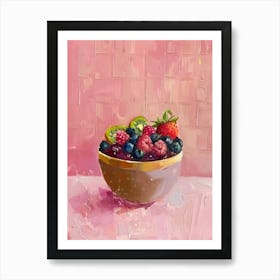 Pink Breakfast Food Acai Bowl 2 Art Print