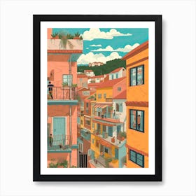 Bogota Colombia Travel Illustration 4 Art Print