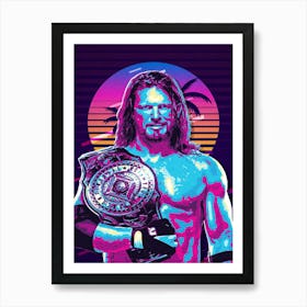 Aj Styles 80s Retro Art Print