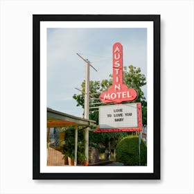 Austin Motel on Film 1 Art Print
