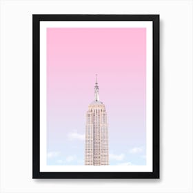 New York, Pink Sky Art Print
