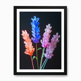 Bright Inflatable Flowers Lavender Art Print