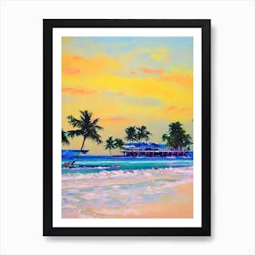 Palawan Beach, Sentosa Island, Singapore Bright Abstract Art Print