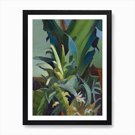 Staghorn Fern Cézanne Style Art Print