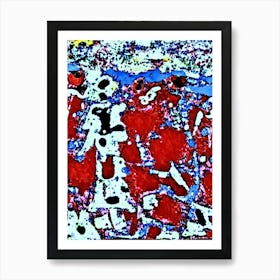 Red And Blue Painting Art Print