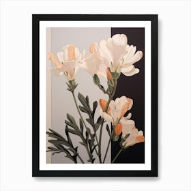 Flower Illustration Freesia 2 Art Print