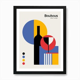 Bauhaus Wine Design Art Print