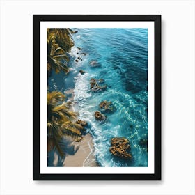 Aerial View Of A Tropical Beach Art Print