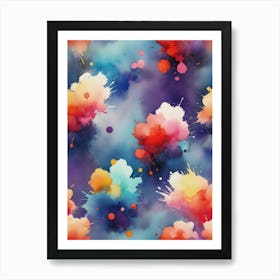 Watercolor Splashes 4 Art Print