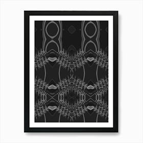 Abstract Black And White Pattern 7 Art Print