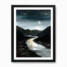 River At Night 1 Art Print