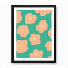 Sookie Floral Pink Green Art Print