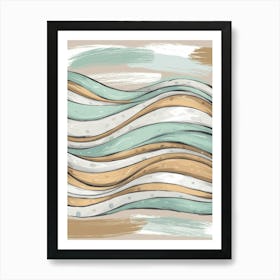 Abstract Wave Painting 1 Art Print