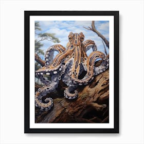 Mimic Octopus Illustration 1 Art Print