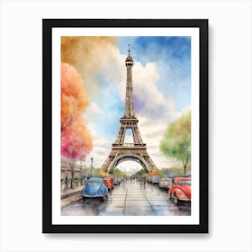 Eiffel Tower In Paris Art Print