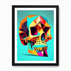 Skull With Geometric Designs 1 Pop Art Art Print