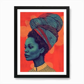 African Woman With Turban 16 Art Print