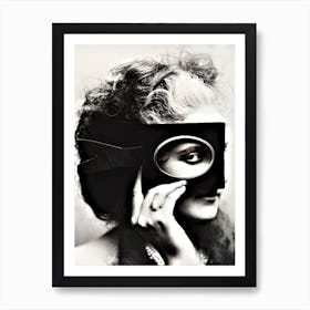 Joke of Madness by Pierre-Louis Pierson (1863-1866) | masquerade ball art | monochrome print | vintage female art | seductive | masked | fun humour art | FParrish Art Prints | vintage print | vintage prints Art Print