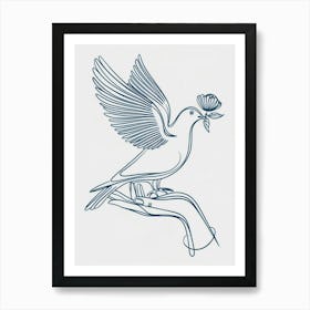 Dove On Hand 1 Art Print