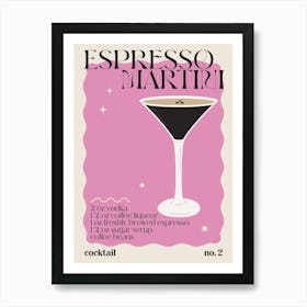 Espresso Martini Cocktail Art Print