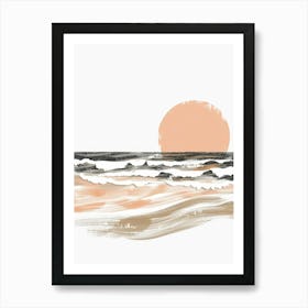 Sunset At The Beach Canvas Print Art Print