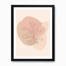 Modern Neutral Fiddle Leaf Fig Art Print