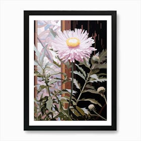 Flower Illustration Asters 8 Art Print