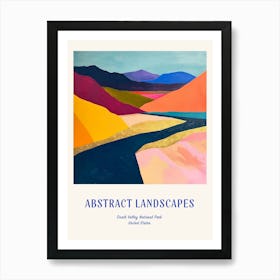 Colourful Abstract Death Valley National Park Usa 4 Poster Blue Art Print