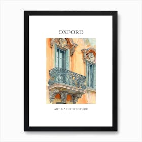 Oxford Travel And Architecture Poster 3 Art Print