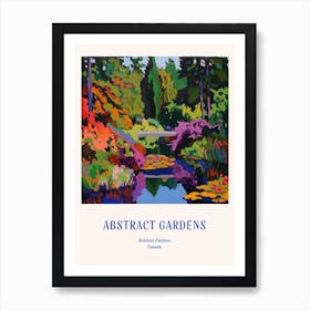 Colourful Gardens Butchart Gardens Canada 4 Blue Poster Art Print