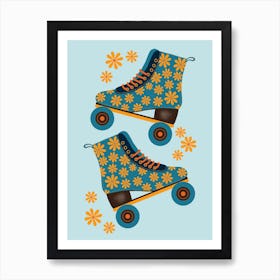 Retro Roller Skates 1 Art Print