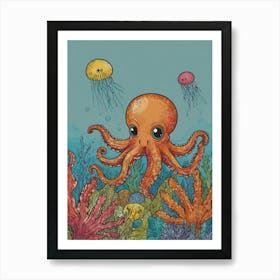 Octopus Canvas Print 3 Art Print