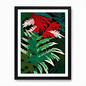 Chinese Holly Fern Vibrant Art Print