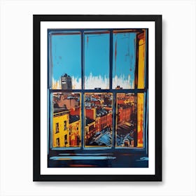 A Window View Of London In The Style Of Pop Art 1 Art Print