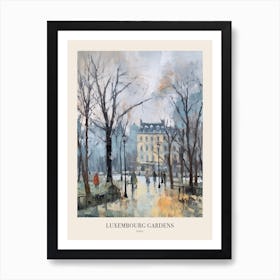 Winter City Park Poster Luxembourg Gardens Paris 3 Art Print