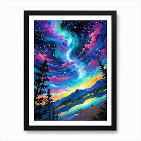 Starry Night Sky 14 Art Print