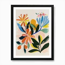 Painted Florals Honeysuckle 3 Art Print