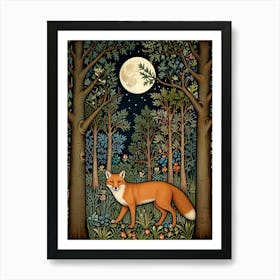 William Morris Fox In The Forest 1 Art Print